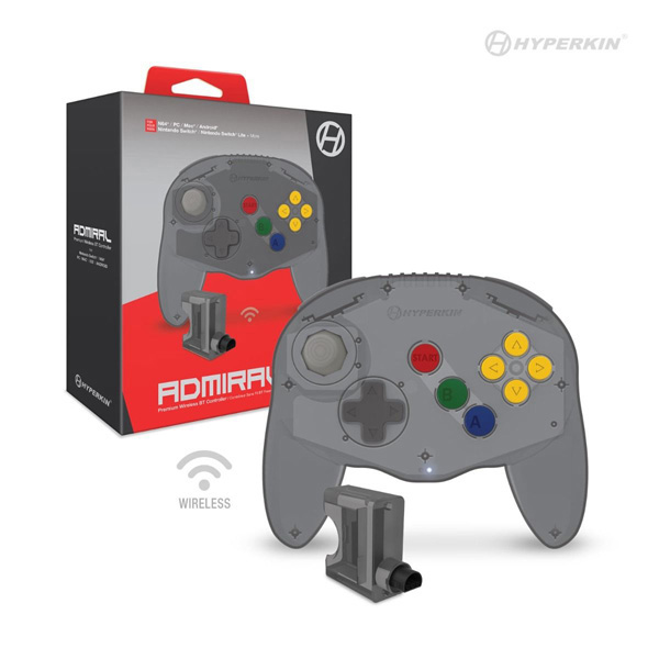 "Admiral" Space Black Premium N64 Wireless Bluetooth Controller [Hyperkin]