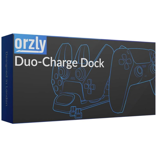 White Duo-Charge Controller Dock PS5/Xbox Sx/NSW/Stadia [Orzly]