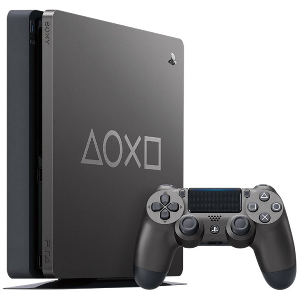 Alternative view of 1TB PS4 PlayStation Slim Days of Play 2019 Steel Grey Limited Edition [Sony]